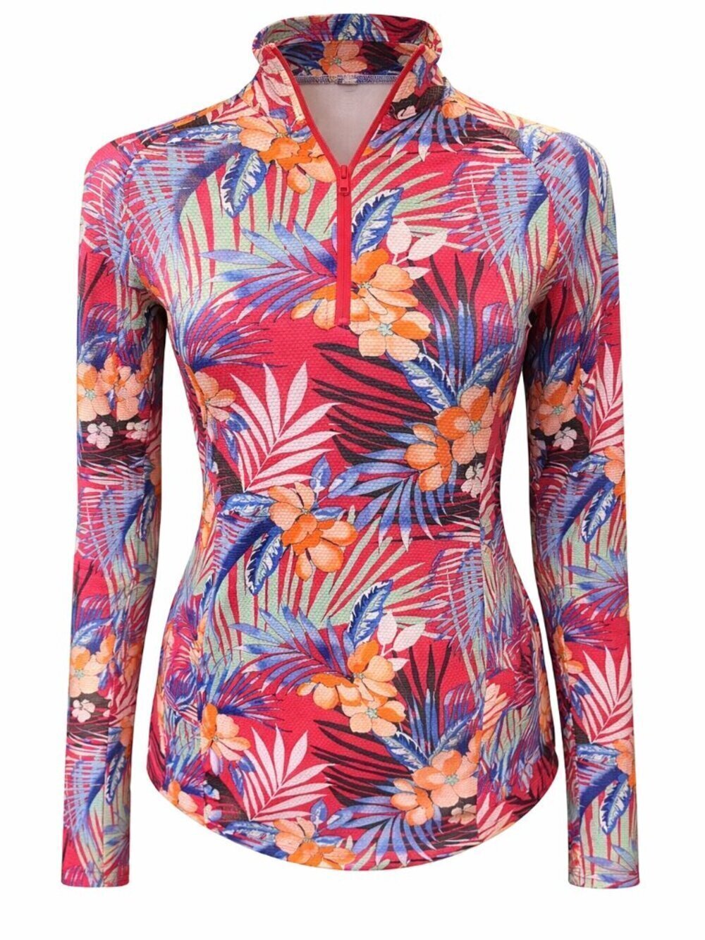 Tommy Bahama Floral Tropical Golf & Tennis 1/2 Zip Jacket Women's size Small